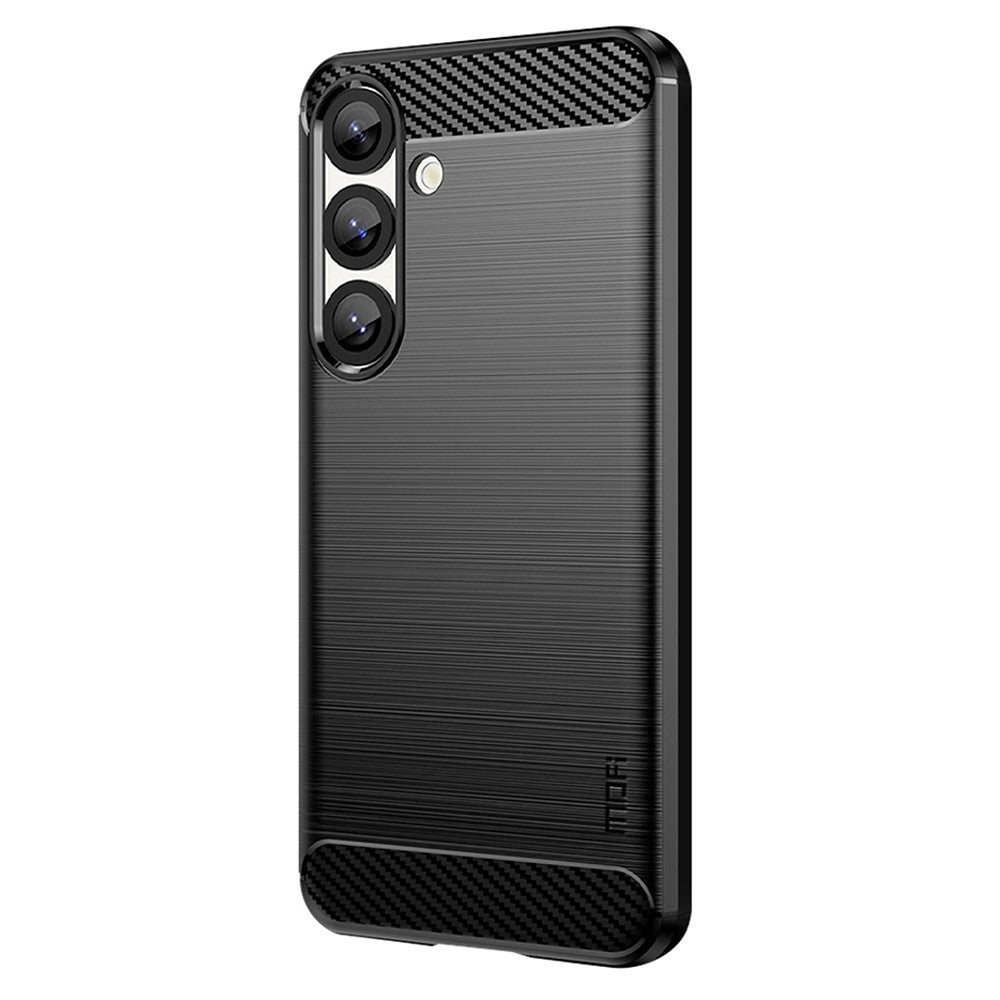 MOFI JK TPU Series-1-cover til Samsung Galaxy S25 med kulfiberstruktur, blødt TPU-mobilcover
