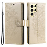 Samsung Galaxy S25 Ultra-etui med trykt totemmotiv i PU-læder, tegnebogsetui med stativ