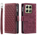 Style 005 For Xiaomi 14T Pro Wallet Case Rhombus Stitching Line PU Leather Phone Cover