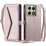For Xiaomi 14T Pro Leather Case Wallet Stand Phone Cover with Straps