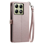 For Xiaomi 14T Pro Leather Case Wallet Stand Phone Cover with Straps