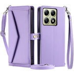 For Xiaomi 14T Pro Leather Case Wallet Stand Phone Cover with Straps