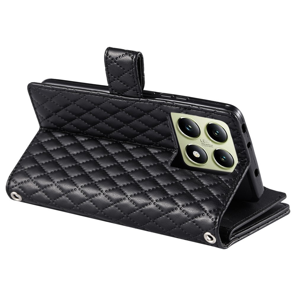 Style 012 for Xiaomi 14T Pro Case Zipper Pocket Glitter Leather Phone Cover