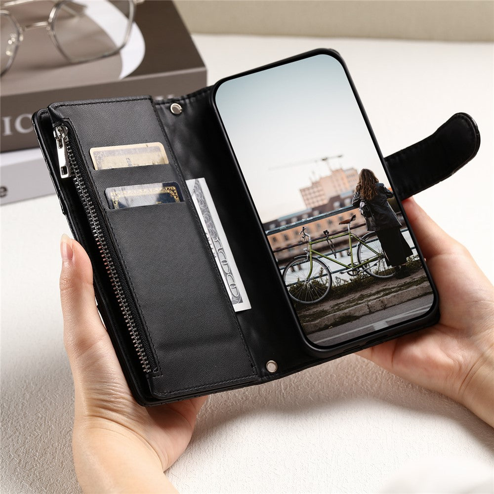 Style 012 for Xiaomi 14T Pro Case Zipper Pocket Glitter Leather Phone Cover