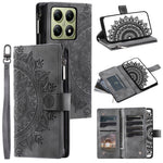 Style 006 For Xiaomi 14T Pro Wallet Case PU Leather Phone Cover Mandala Flower Pattern