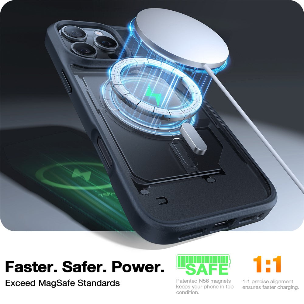 TORRAS Guardian-Mag Series For iPhone 16 Pro Case Compatible with MagSafe Skin-Touch Matte PC+TPU Phone Cover