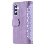 Style 005 For Samsung Galaxy S25+ Wallet Case Rhombus PU Leather Zipper Phone Cover
