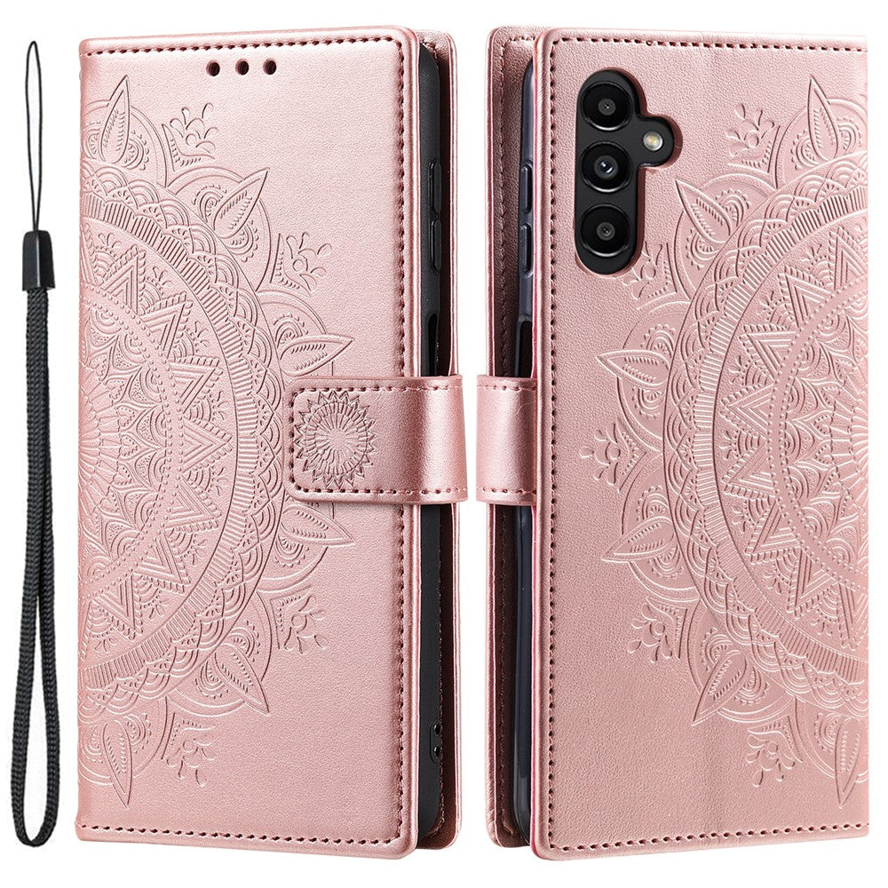 For Samsung Galaxy S25+ Case Imprinted Totem PU Leather Wallet Stand Phone Cover