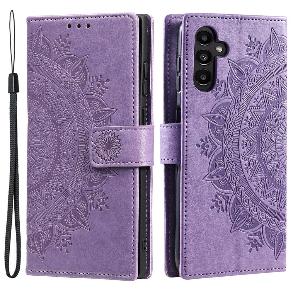 For Samsung Galaxy S25+ Case Imprinted Totem PU Leather Wallet Stand Phone Cover