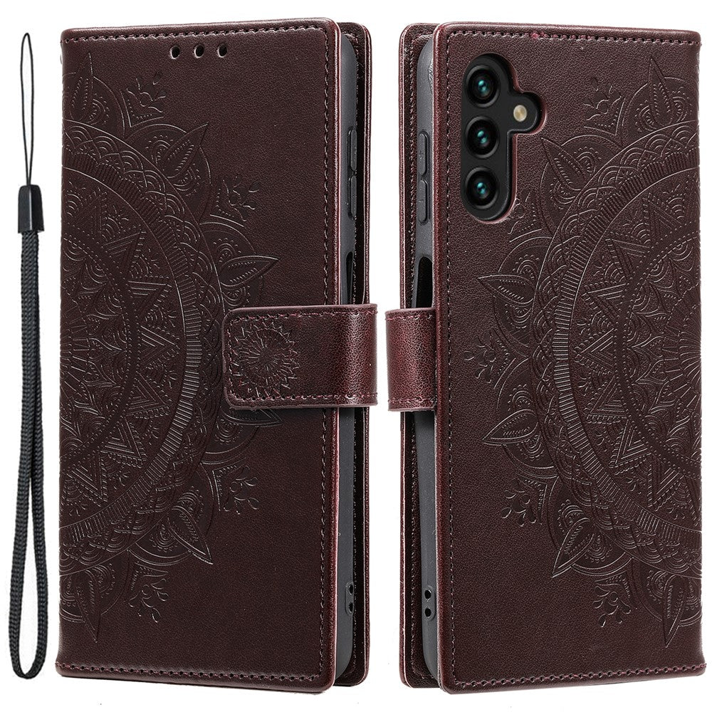 For Samsung Galaxy S25+ Case Imprinted Totem PU Leather Wallet Stand Phone Cover