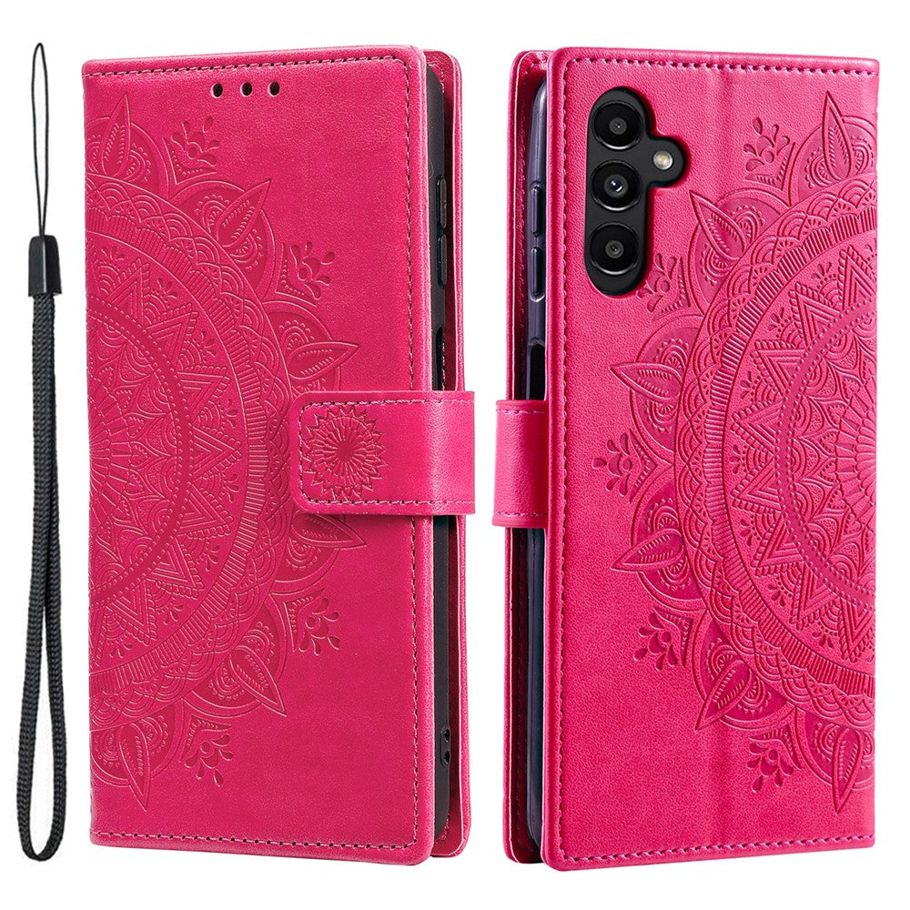For Samsung Galaxy S25+ Case Imprinted Totem PU Leather Wallet Stand Phone Cover
