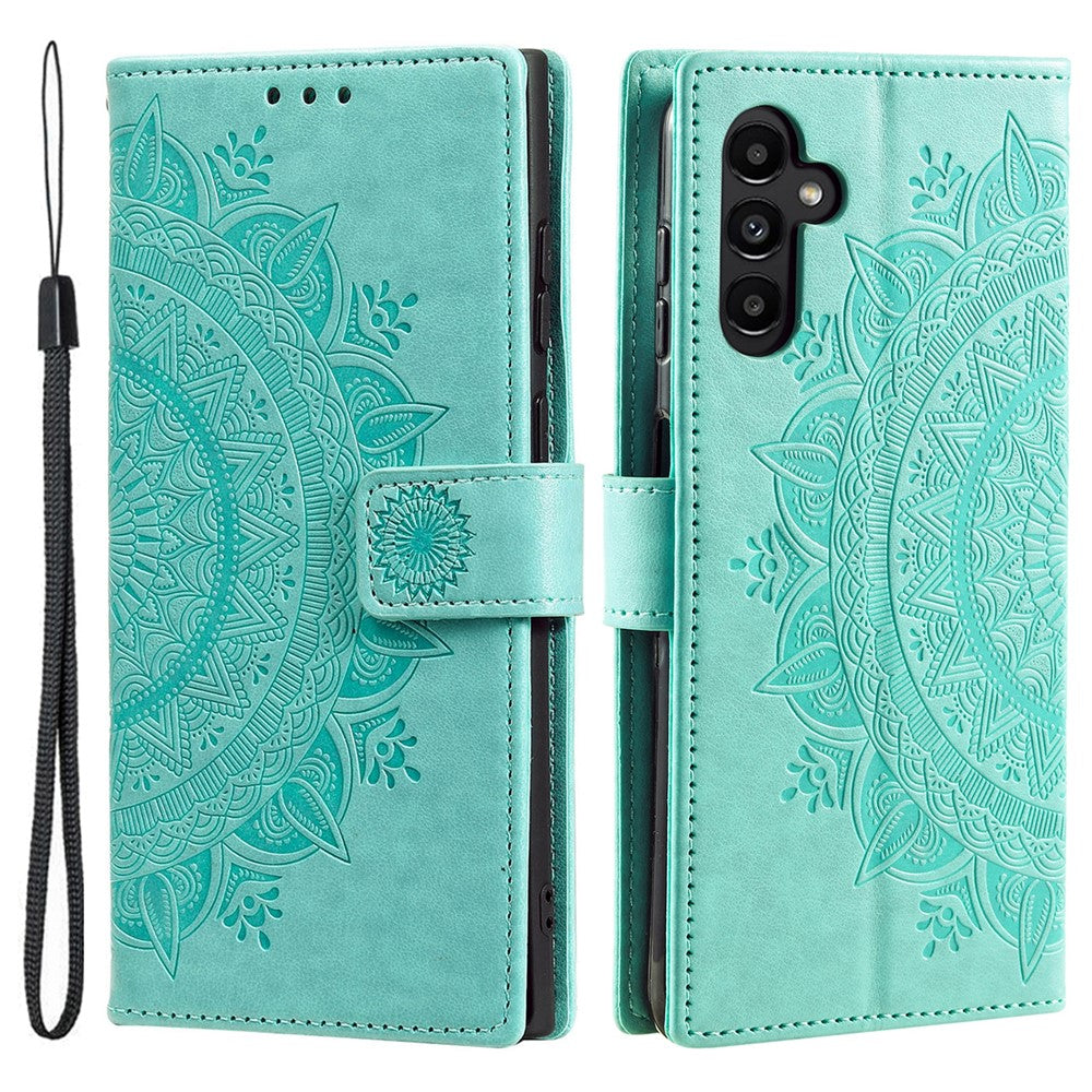 For Samsung Galaxy S25+ Case Imprinted Totem PU Leather Wallet Stand Phone Cover