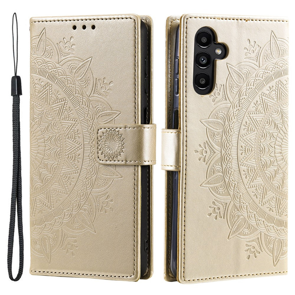 For Samsung Galaxy S25+ Case Imprinted Totem PU Leather Wallet Stand Phone Cover