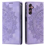 Style 010 For Samsung Galaxy S25 Case Mandala Pattern Magnetic Closing Leather Phone Cover