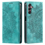 Style 010 For Samsung Galaxy S25 Case Mandala Pattern Magnetic Closing Leather Phone Cover