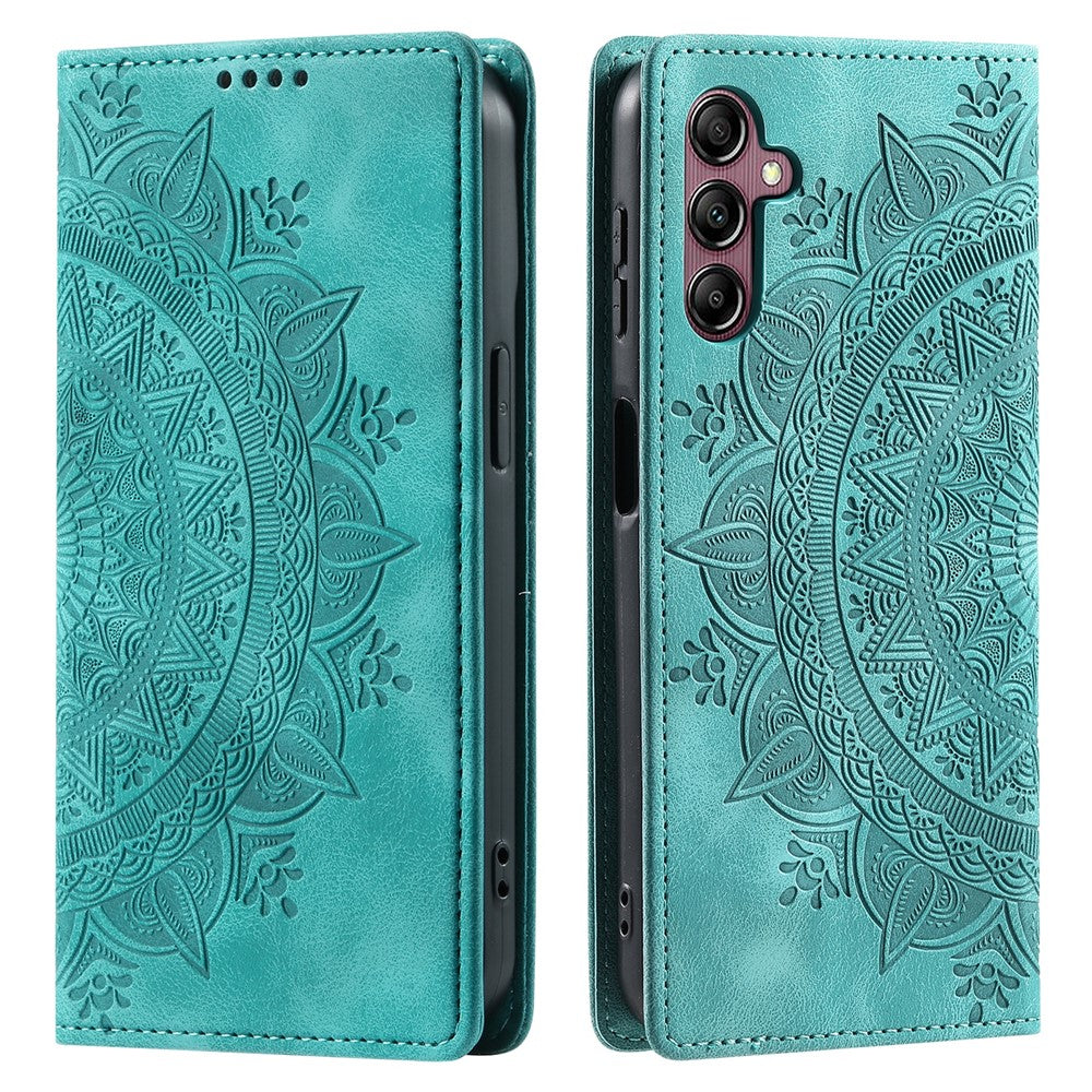 Style 010 For Samsung Galaxy S25 Case Mandala Pattern Magnetic Closing Leather Phone Cover