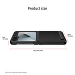 For Samsung Galaxy Z Flip7 FE 5G / Z Flip6 5G Case Kickstand PC+PU Phone Cover with Screen / Lens Film