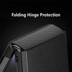 For Samsung Galaxy Z Flip7 FE 5G / Z Flip6 5G Case Kickstand PC+PU Phone Cover with Screen / Lens Film