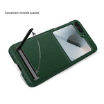 For Samsung Galaxy Z Flip7 FE 5G / Z Flip6 5G Case Kickstand PC+PU Phone Cover with Screen / Lens Film