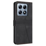 For Xiaomi 14T Pro Case Triangle Imprinted Anti-Scratch Phone Wallet Cover