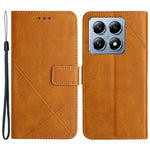 For Xiaomi 14T Pro Leather Case Line Pattern Wallet Phone Cover