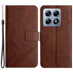 For Xiaomi 14T Pro Leather Case Line Pattern Wallet Phone Cover