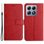 For Xiaomi 14T Pro Leather Case Line Pattern Wallet Phone Cover
