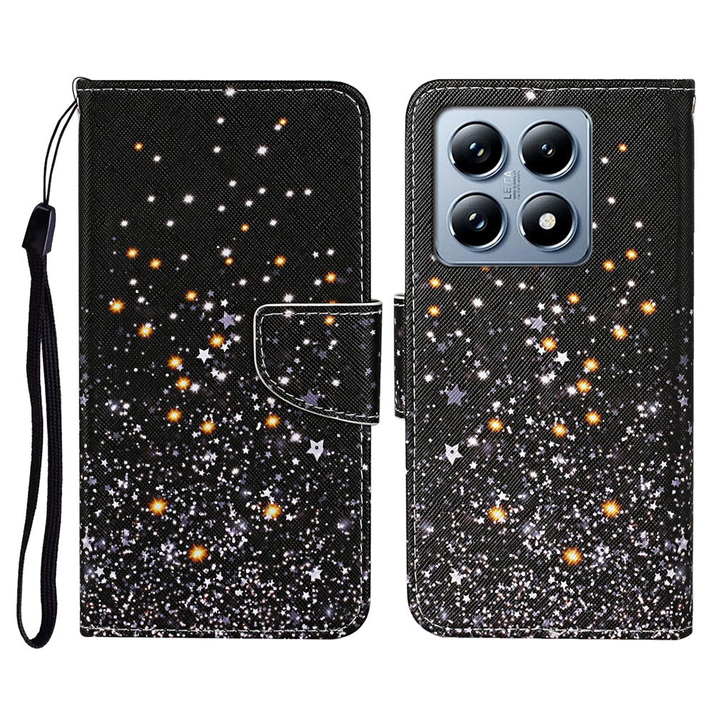 For Xiaomi 14T Pro Case Pattern Printing Protective Leather Folio Phone Cover