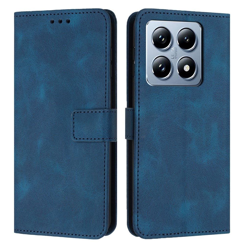 For Xiaomi 14T Leather Case Solid Color Wallet Protective Phone Cover