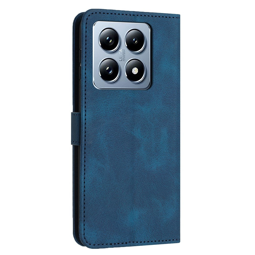 For Xiaomi 14T Leather Case Solid Color Wallet Protective Phone Cover