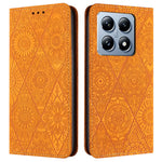 For Xiaomi 14T Case Imprinted Flower Wallet Stand Leather Phone Cover