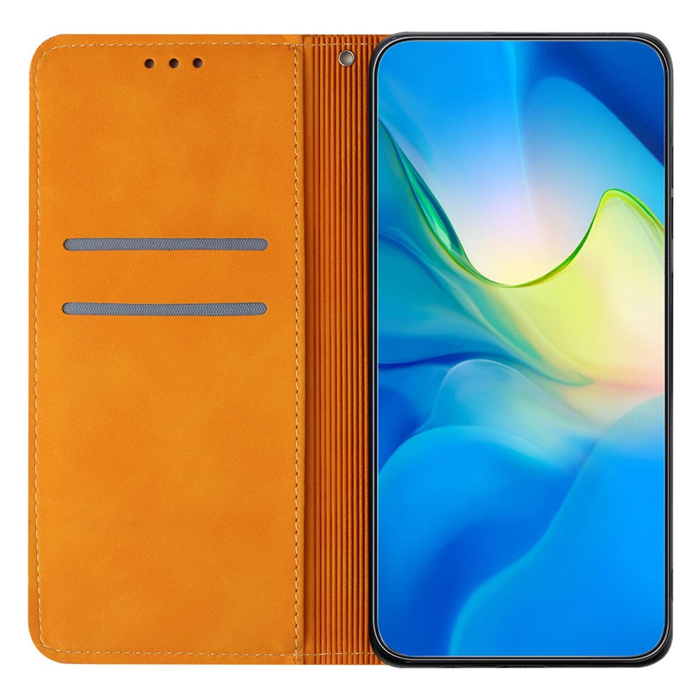 For Xiaomi 14T Case Imprinted Flower Wallet Stand Leather Phone Cover