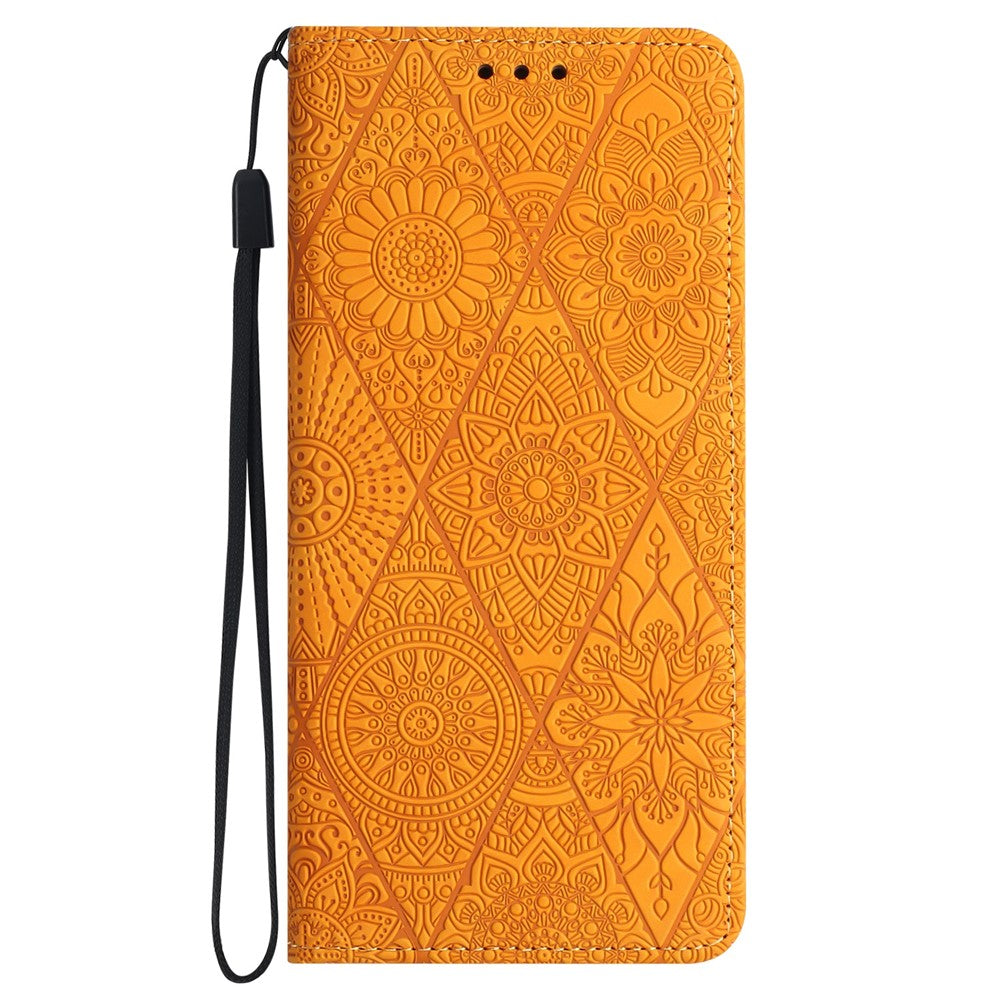 For Xiaomi 14T Case Imprinted Flower Wallet Stand Leather Phone Cover