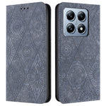 For Xiaomi 14T Case Imprinted Flower Wallet Stand Leather Phone Cover
