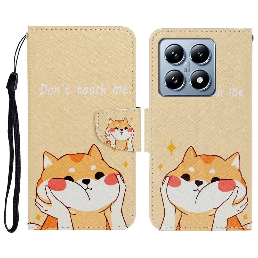 For Xiaomi 14T Case Pattern Printing Protective Leather Folio Phone Cover
