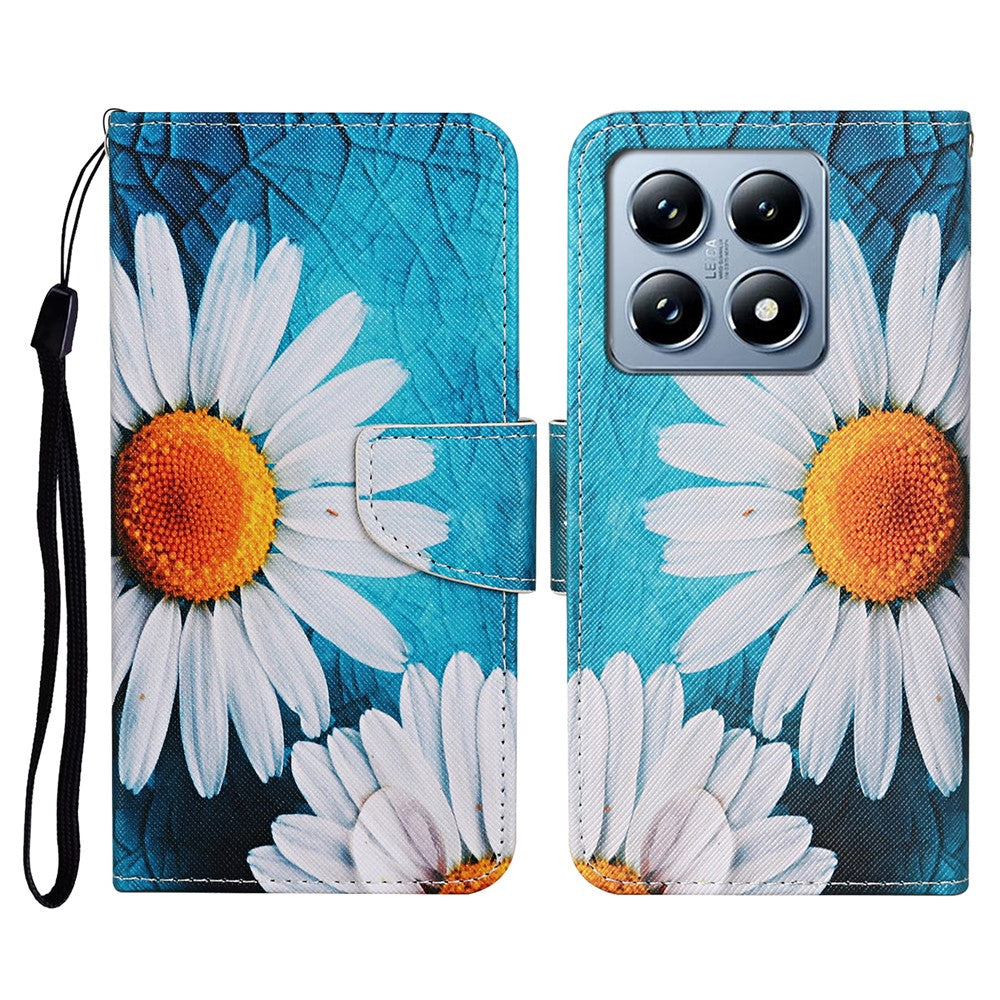 For Xiaomi 14T Case Pattern Printing Protective Leather Folio Phone Cover