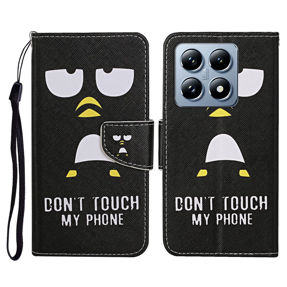 For Xiaomi 14T Case Pattern Printing Protective Leather Folio Phone Cover