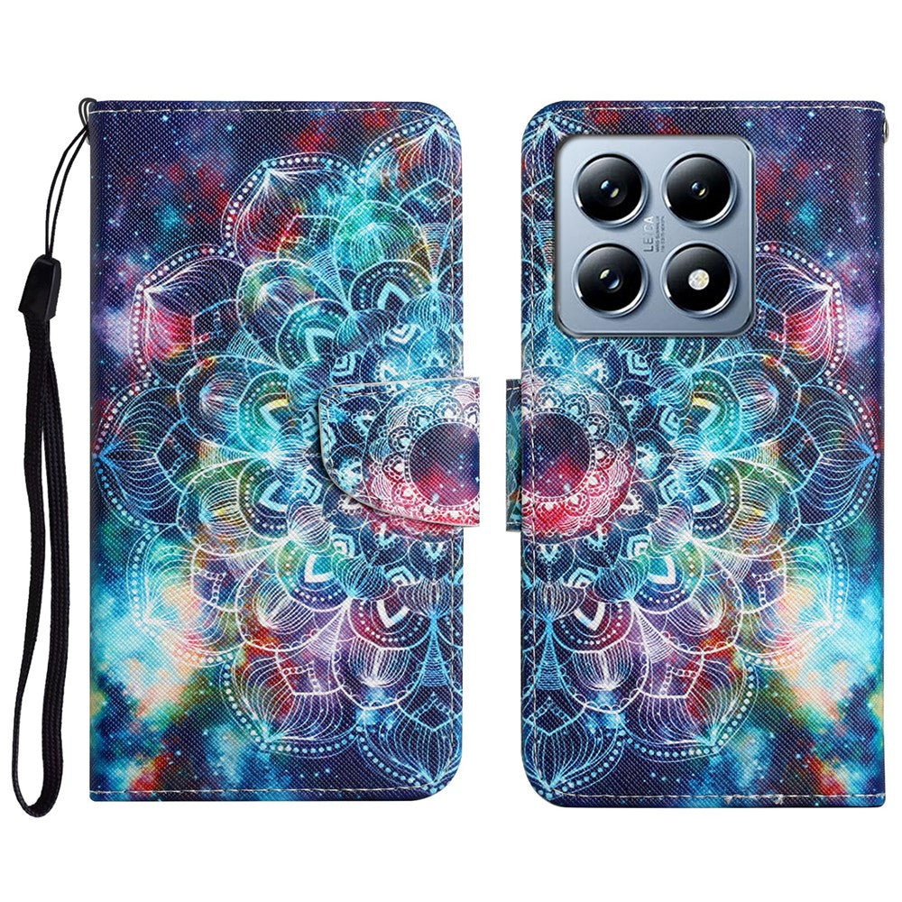 For Xiaomi 14T Case Pattern Printing Protective Leather Folio Phone Cover