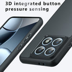 For Xiaomi 14T Pro Case Skin-Touch TPU + PC Matte Phone Back Cover, Transparent Black