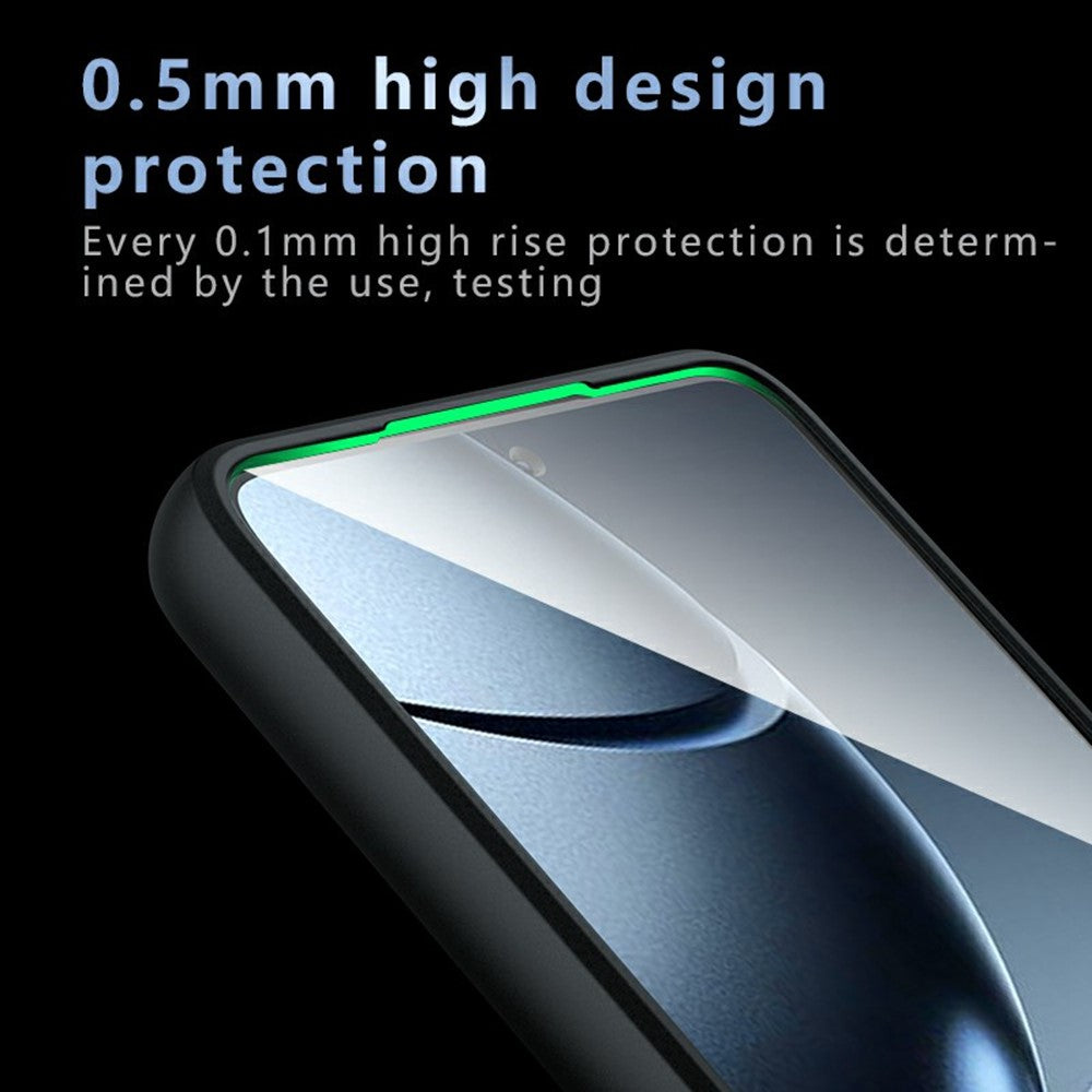 For Xiaomi 14T Pro Case Skin-Touch TPU + PC Matte Phone Back Cover, Transparent Black