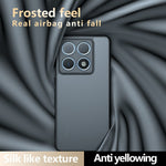 For Xiaomi 14T Pro Case Skin-Touch TPU + PC Matte Phone Back Cover, Transparent Black
