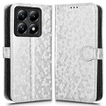 For Xiaomi 14T Pro Wallet Case Dot Pattern Imprint PU Leather Phone Cover