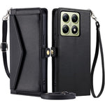 For Xiaomi 14T Leather Case Wallet Stand Phone Cover with Straps