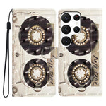 For Samsung Galaxy S25 Ultra Case PU Leather 3D Pattern Printing Wallet Phone Cover