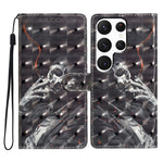 For Samsung Galaxy S25 Ultra Case PU Leather 3D Pattern Printing Wallet Phone Cover