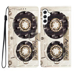 For Samsung Galaxy S25 Case PU Leather 3D Pattern Printing Wallet Phone Cover