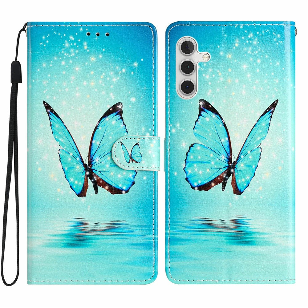 For Samsung Galaxy S25+ Wallet Case PU Leather Pattern Printing Stand Phone Cover with Strap