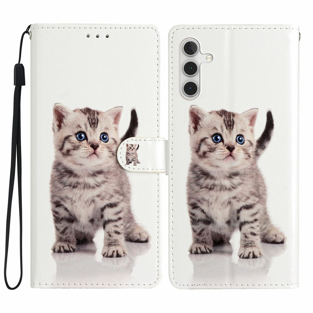 For Samsung Galaxy S25+ Wallet Case PU Leather Pattern Printing Stand Phone Cover with Strap