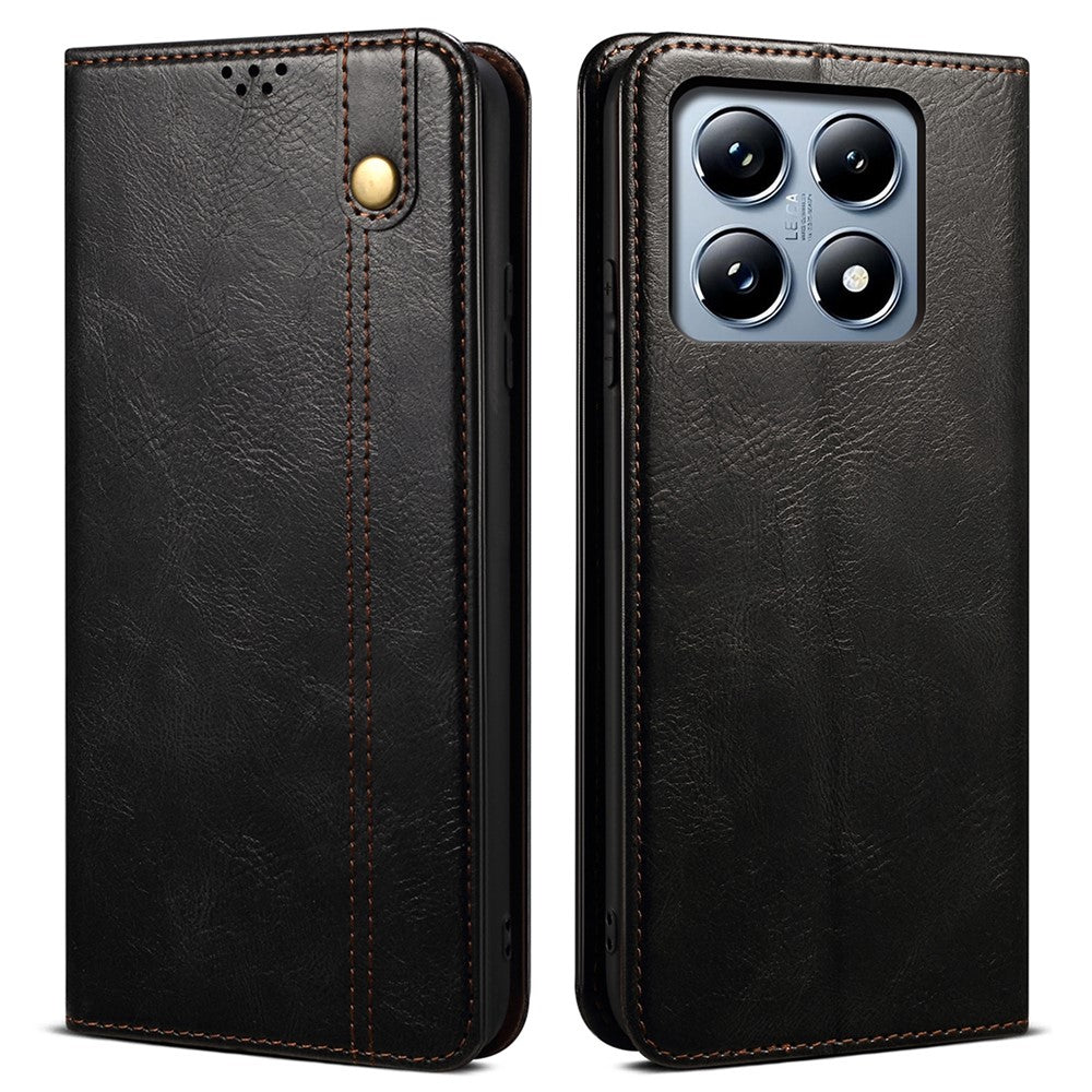 For Xiaomi 14T Pro Case Crazy Horse Texture Waxy Leather Wallet Stand Phone Cover