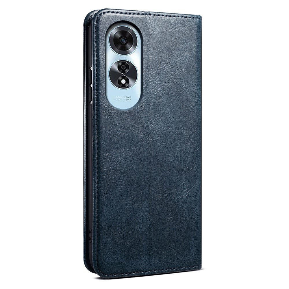 For Oppo A60 4G Case Crazy Horse Texture Waxy Leather Wallet Stand Phone Cover